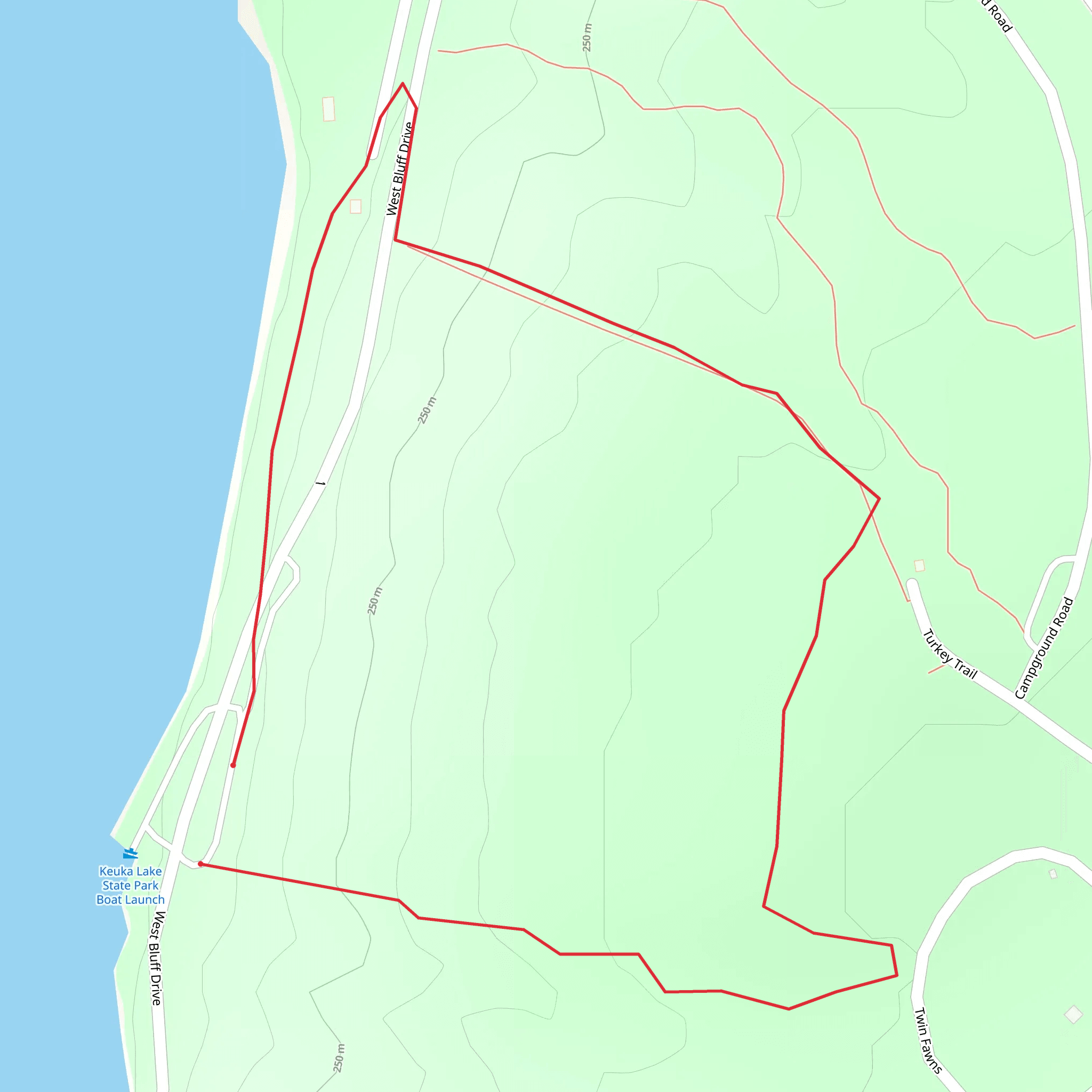 Keuka Lake State Park Loop mobile static map