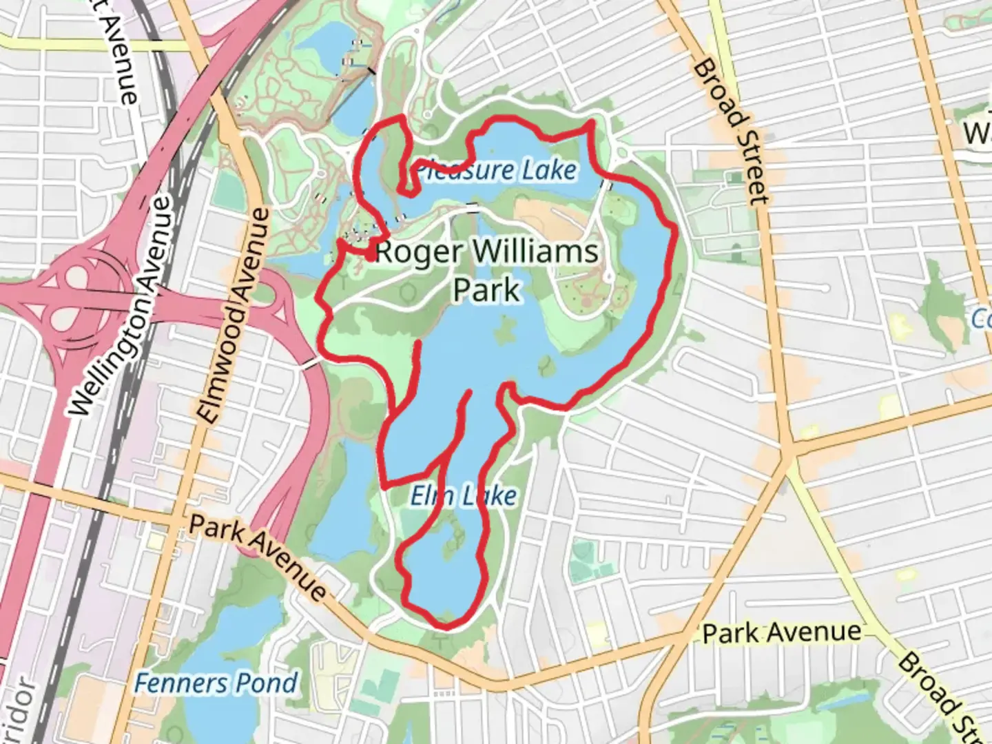 An image depicting the trail Cunliff, Edgewood, Pleasure, Polo, Willow and Roosevelt - Big Lakes Trail and its surrounding area.
