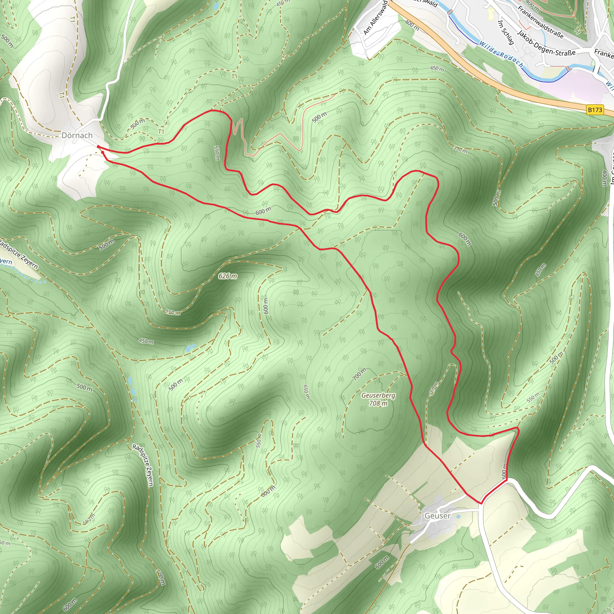 Allerswald Weg RT 14 mobile static map