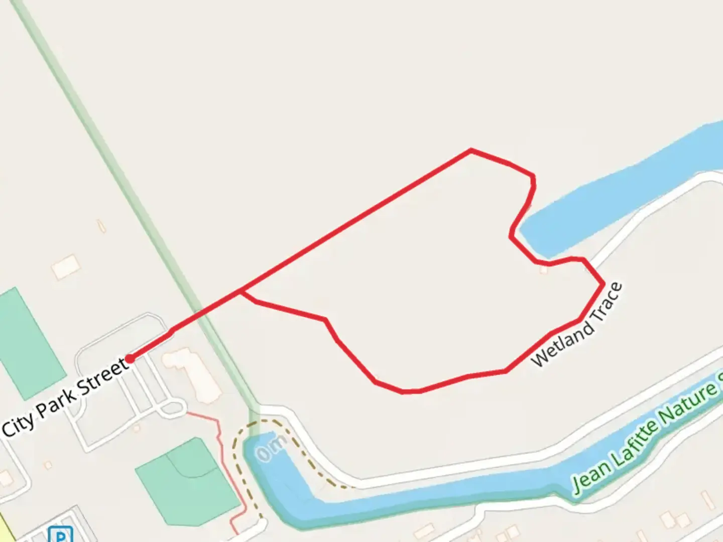 An image depicting the trail Wetland Trace Loop and its surrounding area.