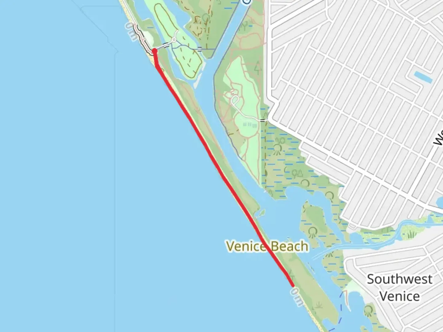 An image depicting the trail Caspersen Beach Walk and its surrounding area.