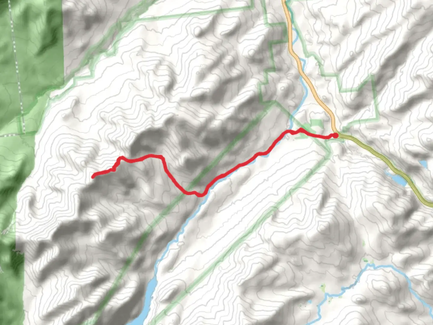 An image depicting the trail Upper Wolfjaw Mountain Trail and its surrounding area.