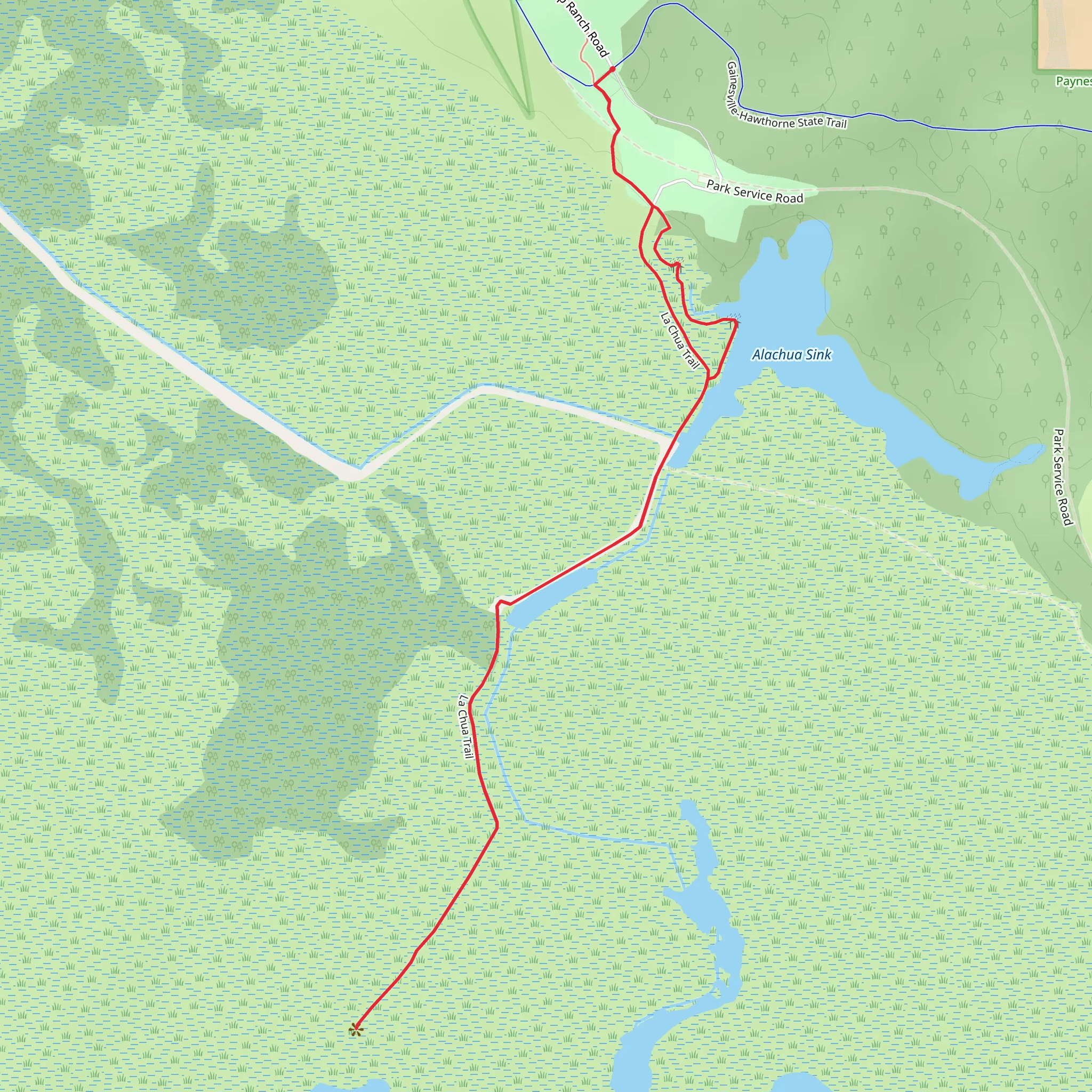 La Chua Trail mobile static map