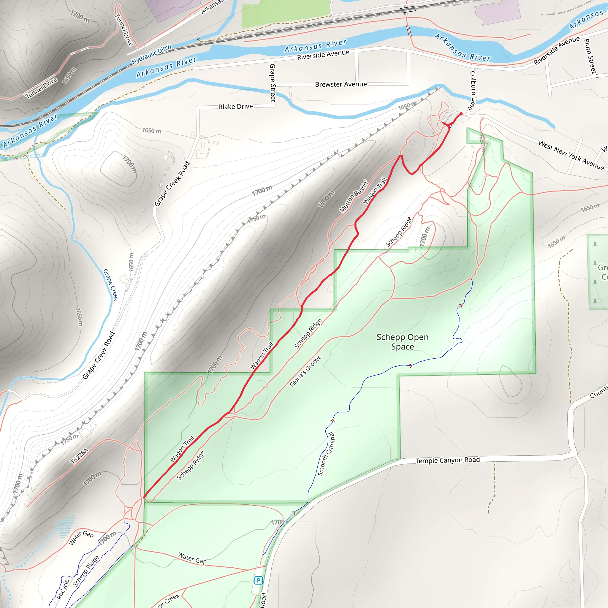 Wagon Trail mobile static map