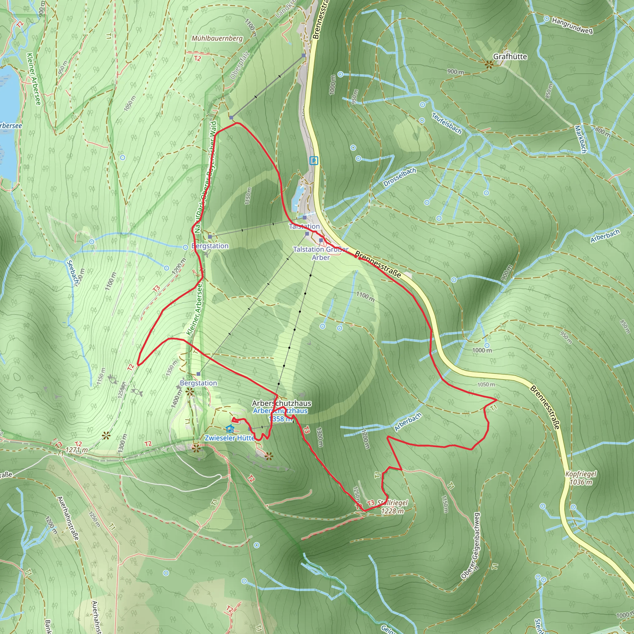 Großer Arber and Stallriegel Loop mobile static map