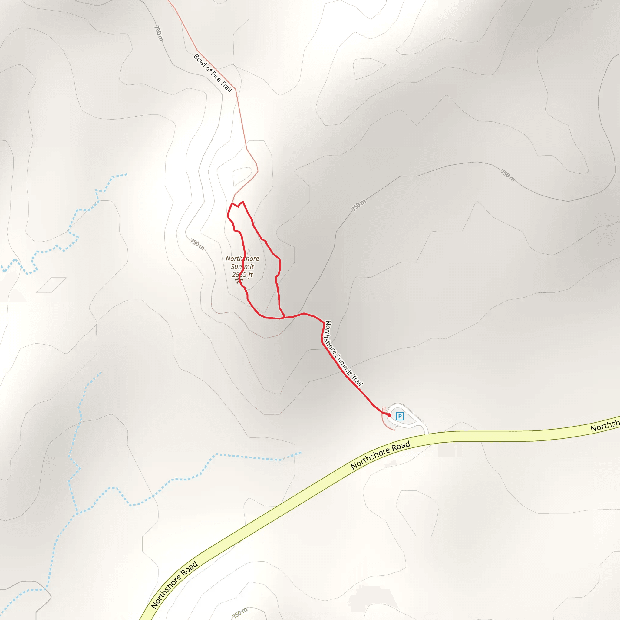 Northshore Summit Loop Trail mobile static map