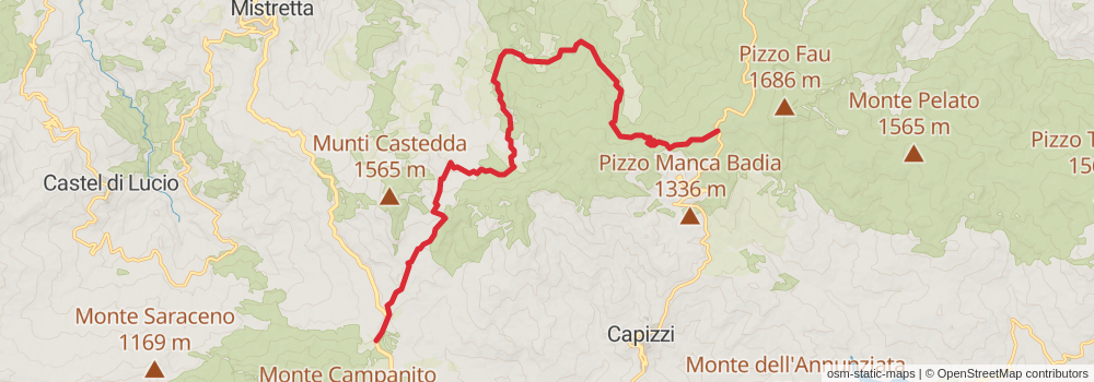 Sentiero Italia - Sicily Section stage 20 Map