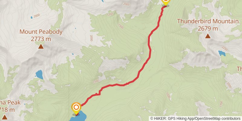 Bowman Lake Trail stage 2 Map