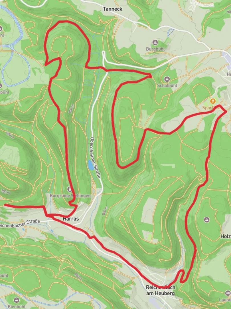An image depicting the trail Harras Loop and its surrounding area.