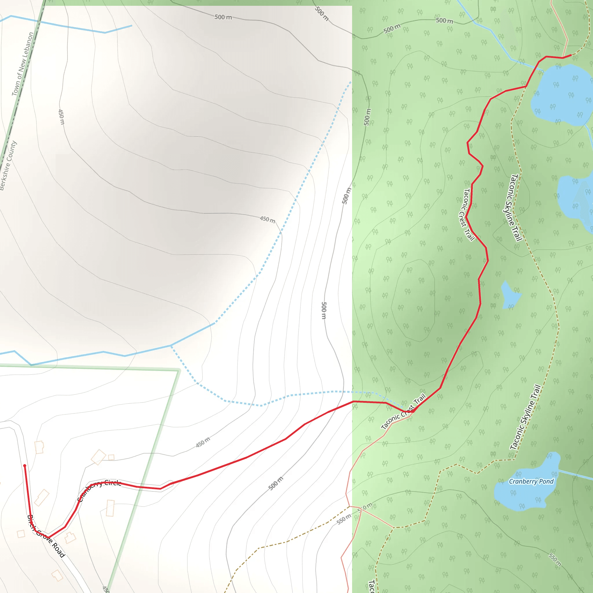 Twin Pond Trail mobile static map