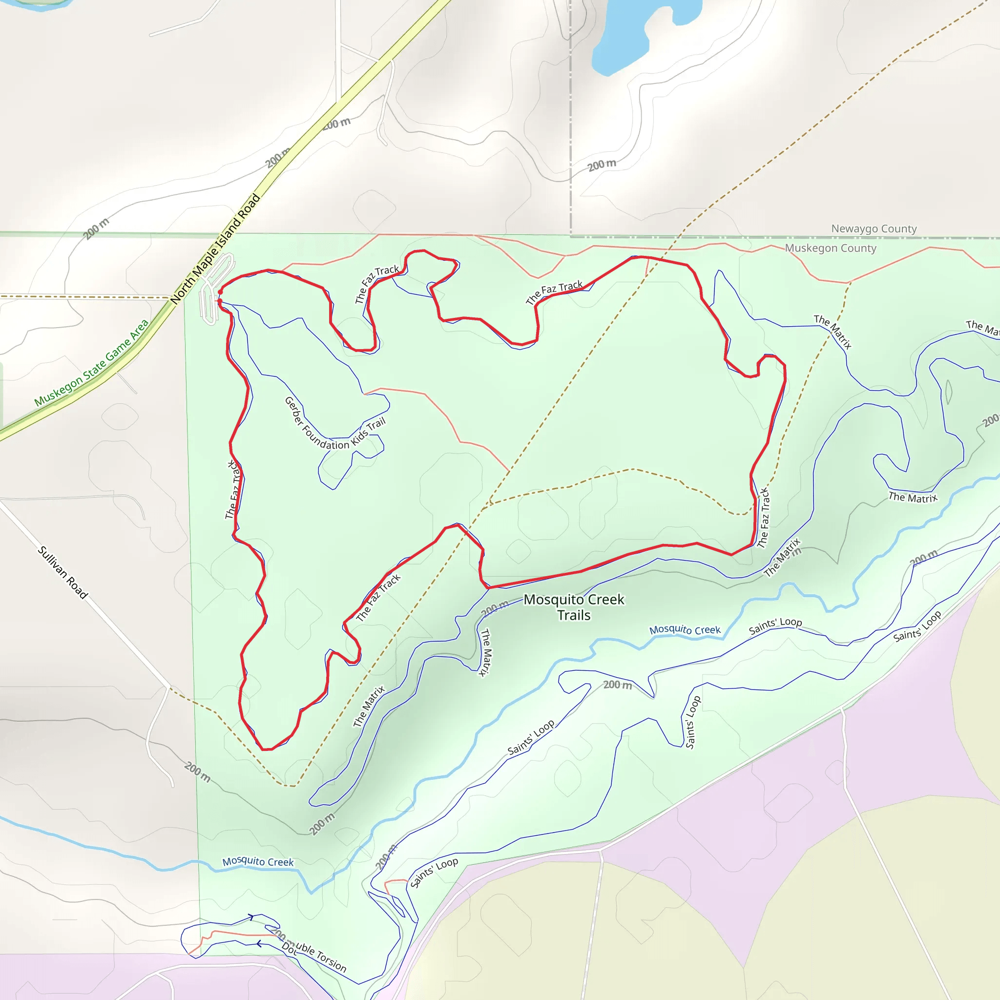 The Faz Track Loop mobile static map