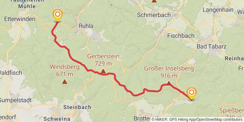 Rennsteig stage 2 Map
