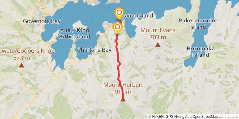 Mount Herbert Walkway - Te Ahu Patiki stage 2 Map