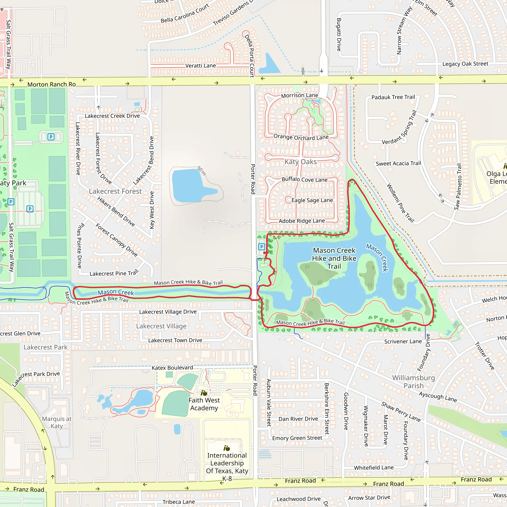 Mason Creek Loop Trail mobile static map