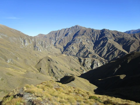 An image depicting the trail Motatapu Track and its surrounding area.