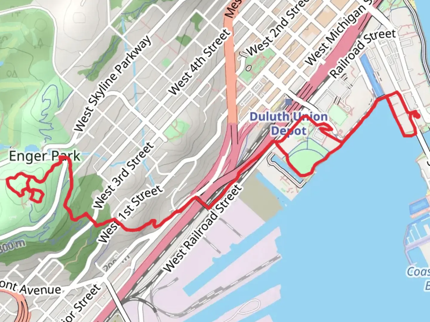 An image depicting the trail Twin Ponds via Superior Hiking Trail and its surrounding area.