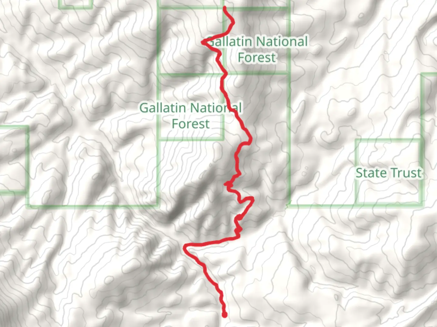 An image depicting the trail Hatfield Mountain via South Fork Sixteenmile Trail and its surrounding area.