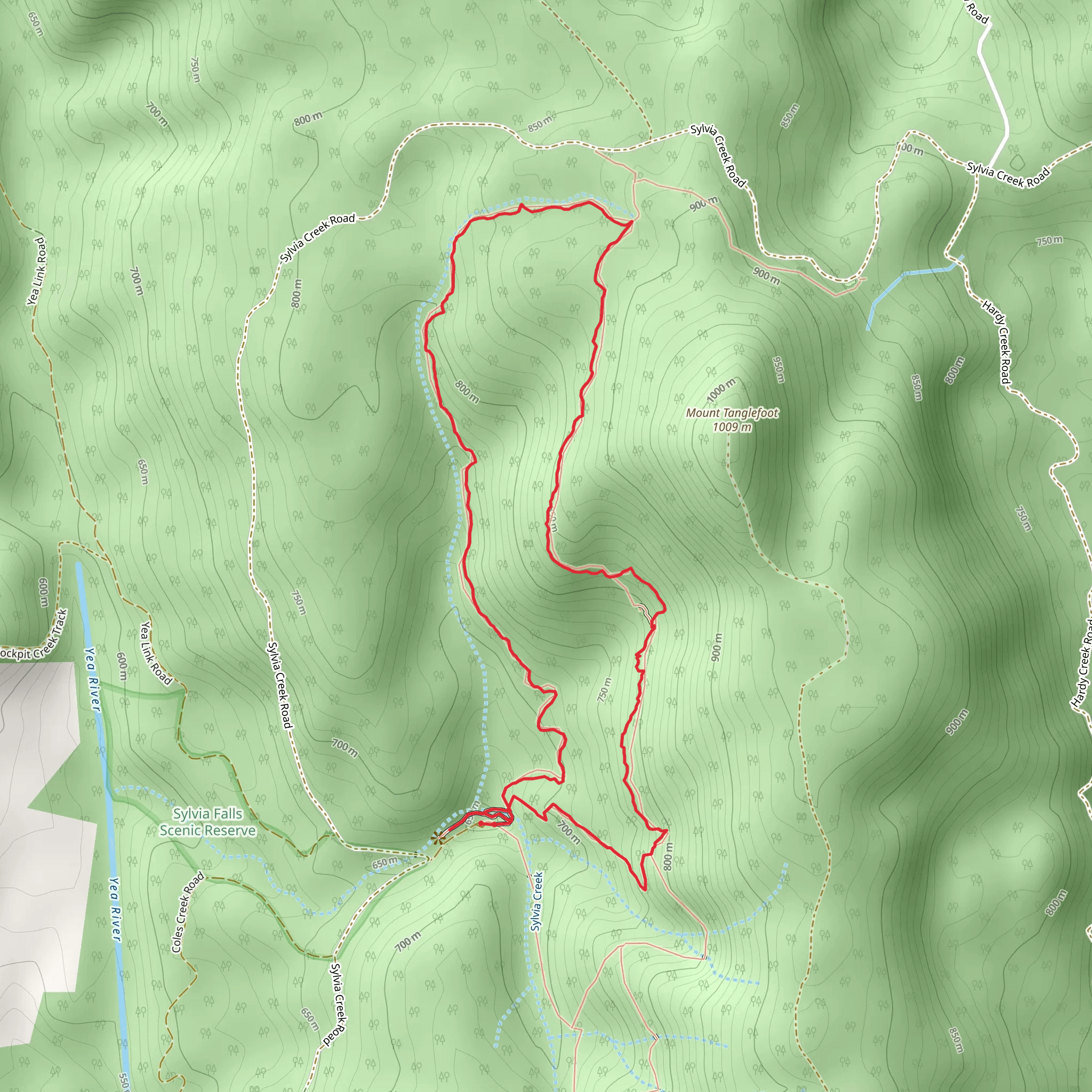 Wirrawill Myrtle Gully Tanglefoot Track mobile static map