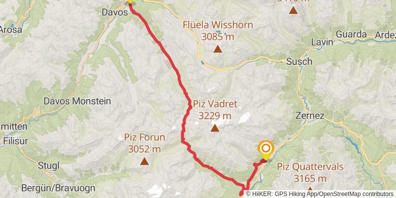 Camino Müstair-Geneva via Interlaken stage 6 Map