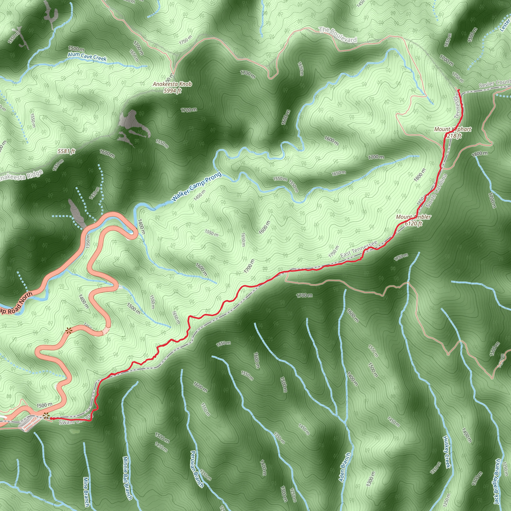 Mount Kephart mobile static map
