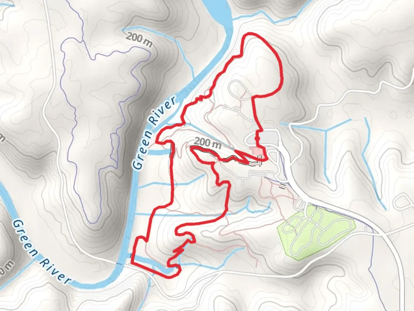 An image depicting the trail Green River Bluffs Loop Trail and its surrounding area.