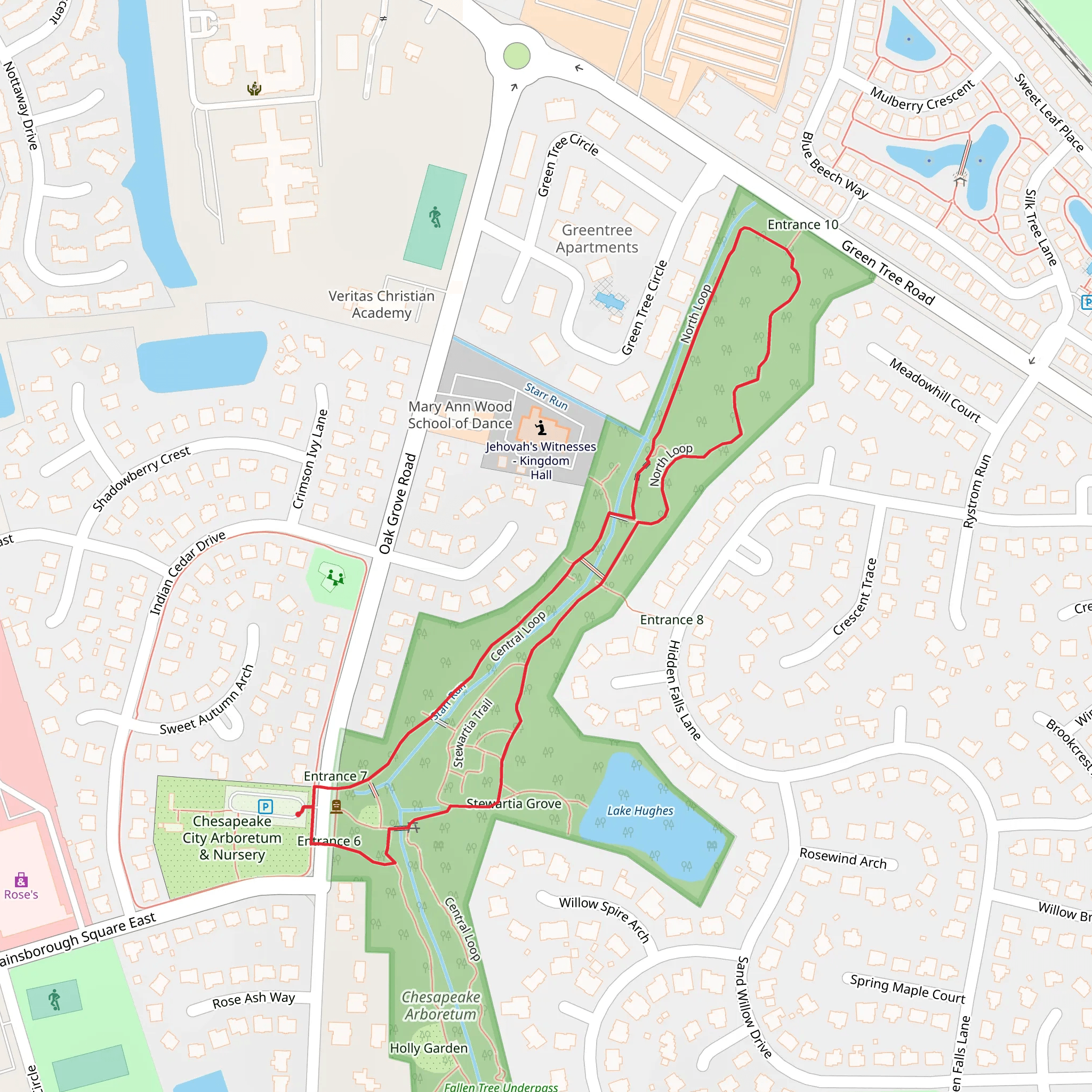 Starr Run - Central and North Loop mobile static map