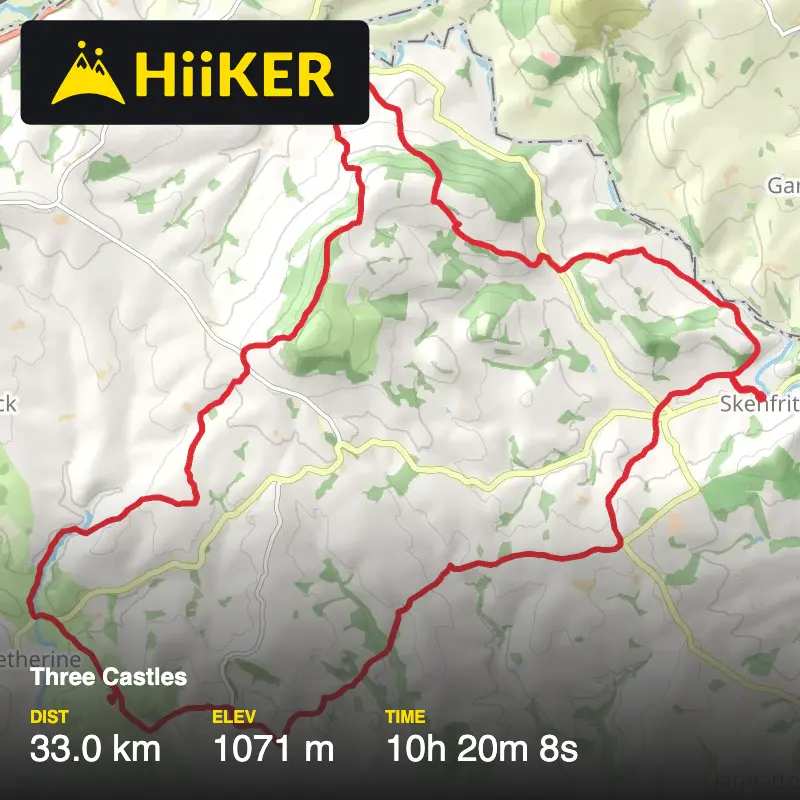 A map preview of the recording Three Castles .