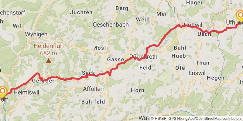 Camino Lucerne-Geneva stage 3 Map