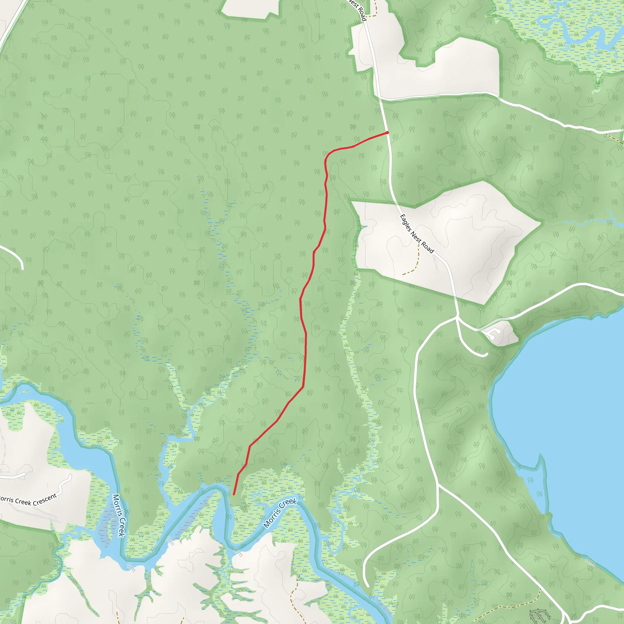 Morris Creek via Eagles Nest Road mobile static map