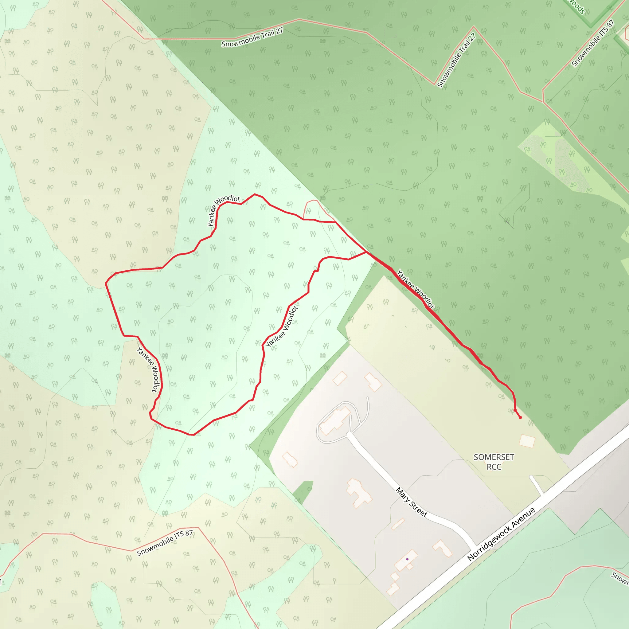Yankee Woodlot Loop mobile static map