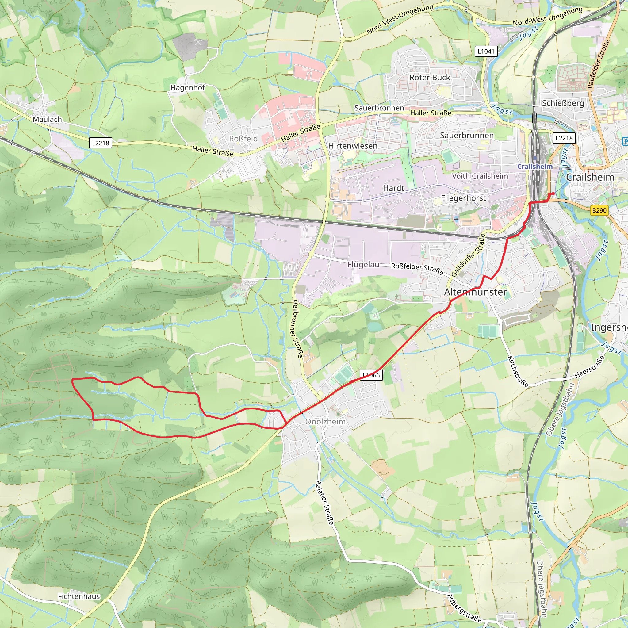 Burg Onolzheim Loop via Crailsheim mobile static map