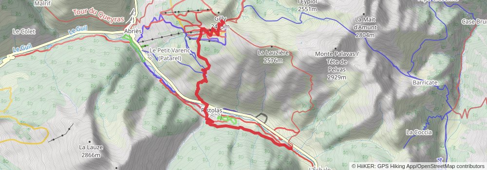 GR 58 - Le Tour Du Queyras A Pied alt 1 Map