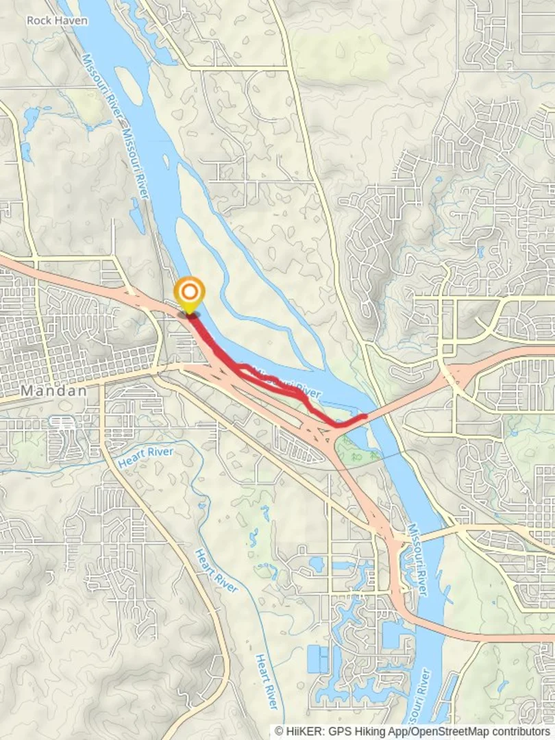 An image depicting the trail Missouri River Natural Area Long Loop and its surrounding area.