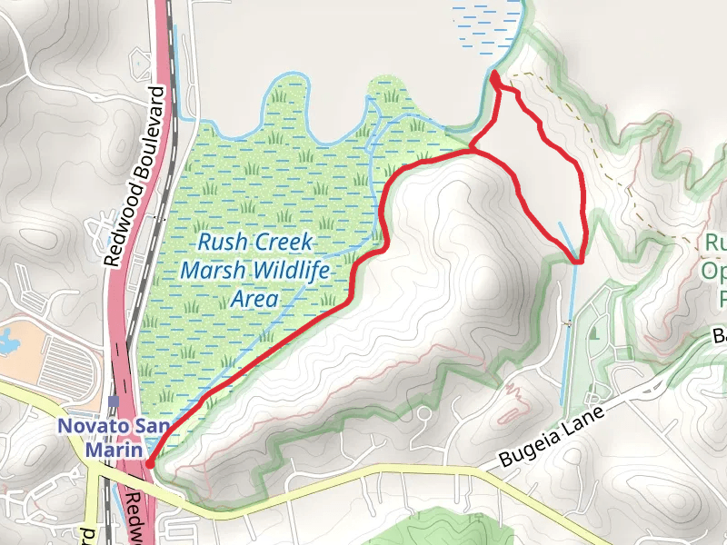 Rush Creek Loop via Pinheiro Fire Road