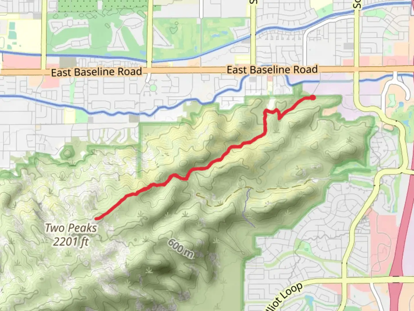 An image depicting the trail Javelina Canyon Trail and its surrounding area.