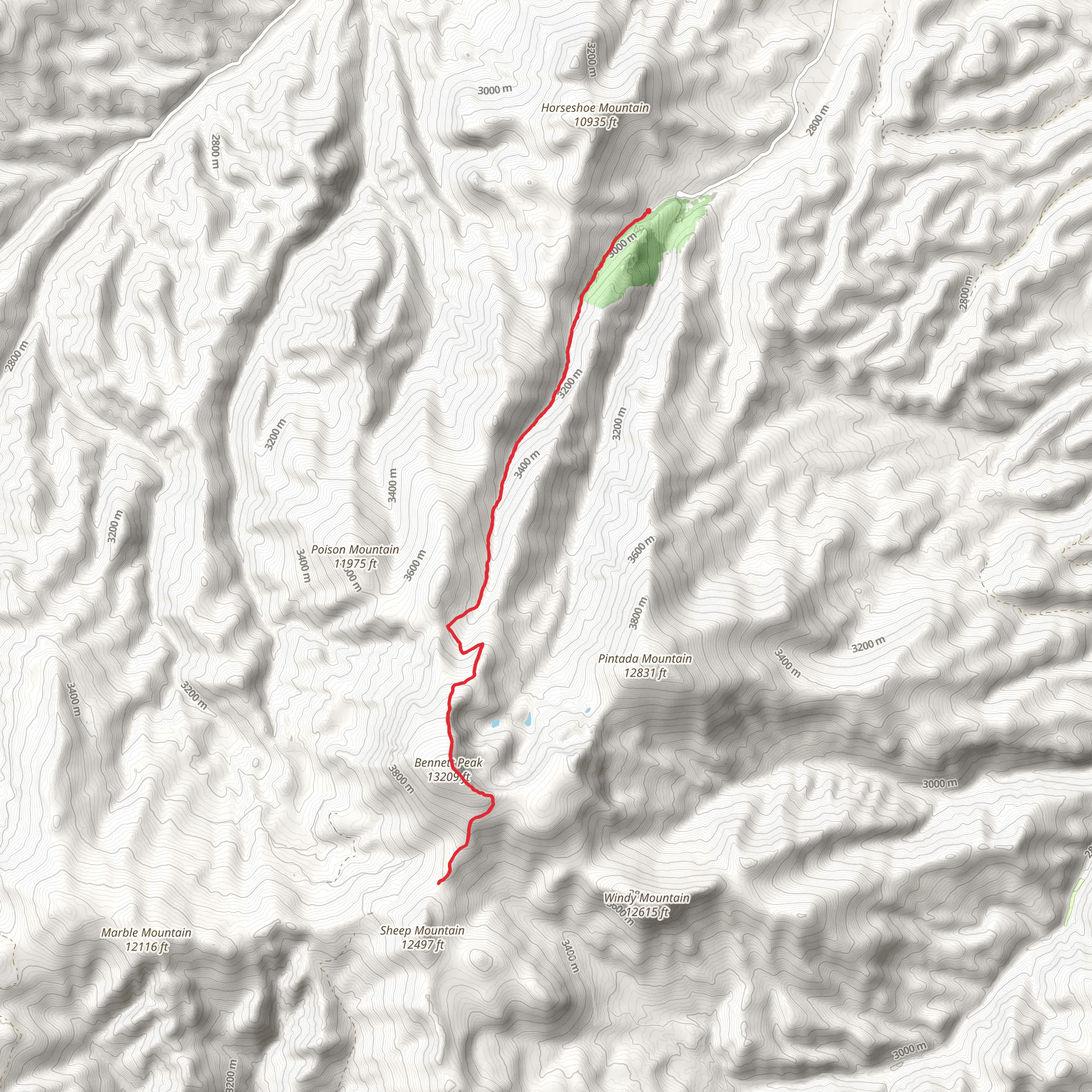 West Frisco Trail mobile static map