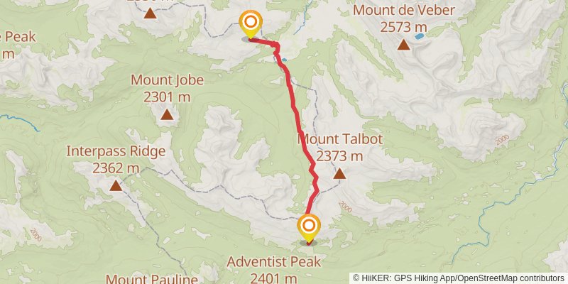 Great Divide Trail stage 60 Map