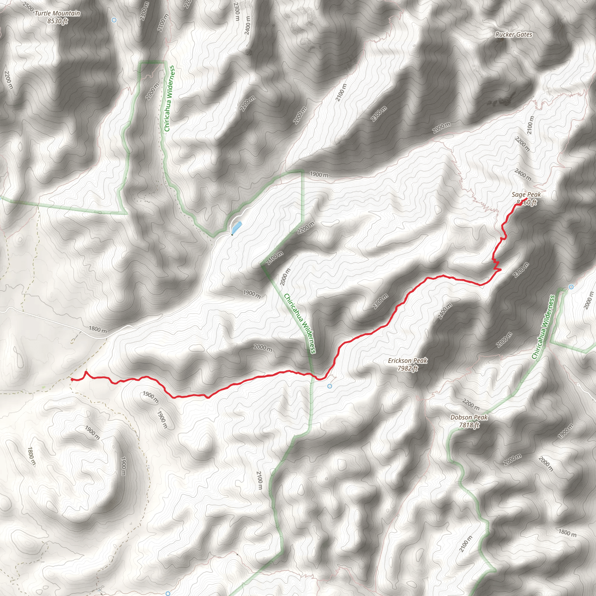 Sage Peak via Red Rock Canyon Trail mobile static map