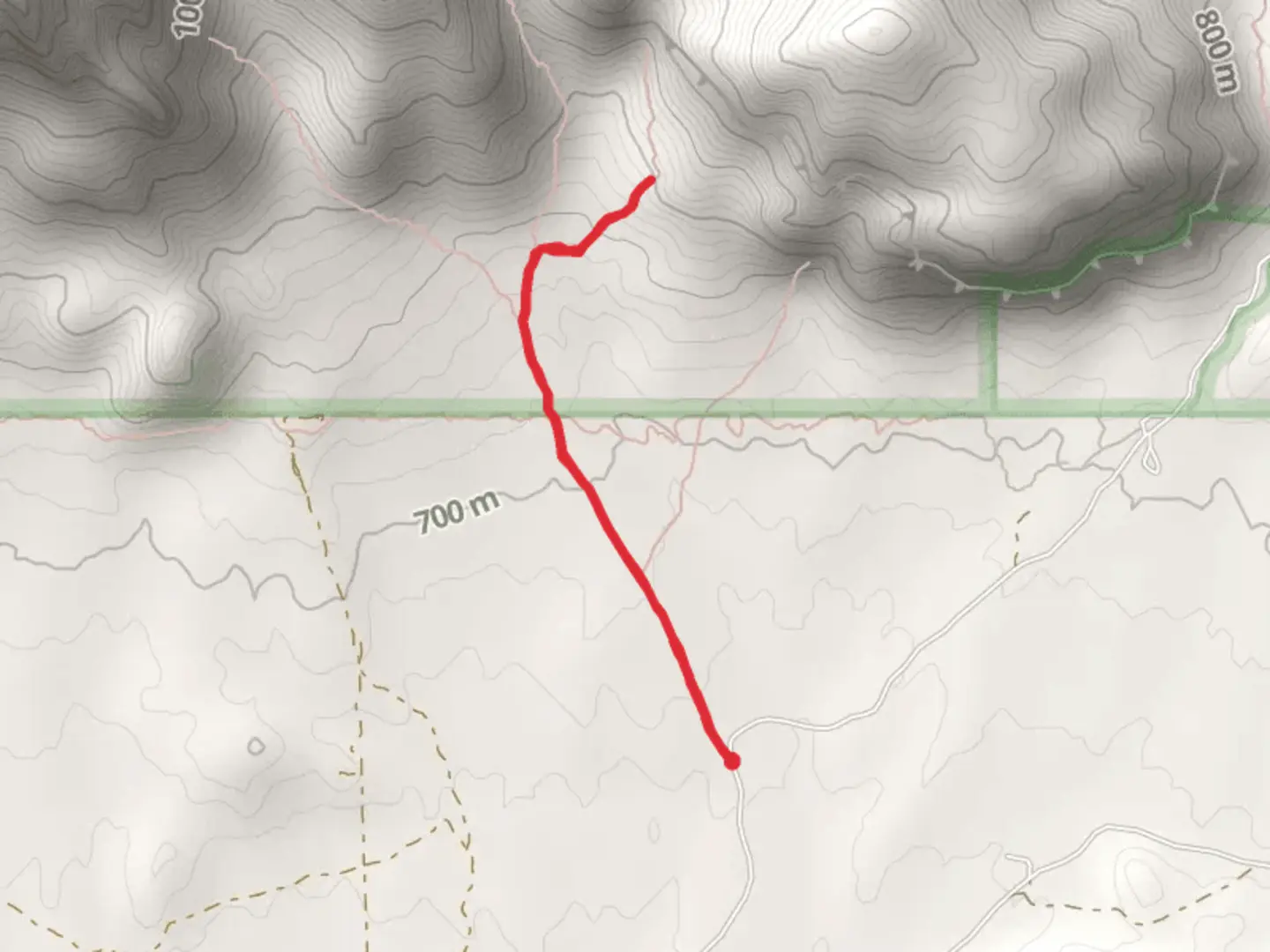 An image depicting the trail Carney Spring via Carney Springs Trail and its surrounding area.