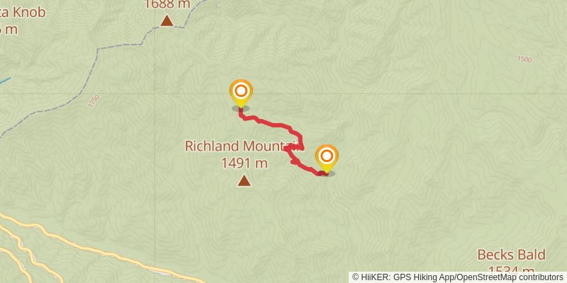 Dry Sluice Gap via Smokemont Trail stage 2 Map
