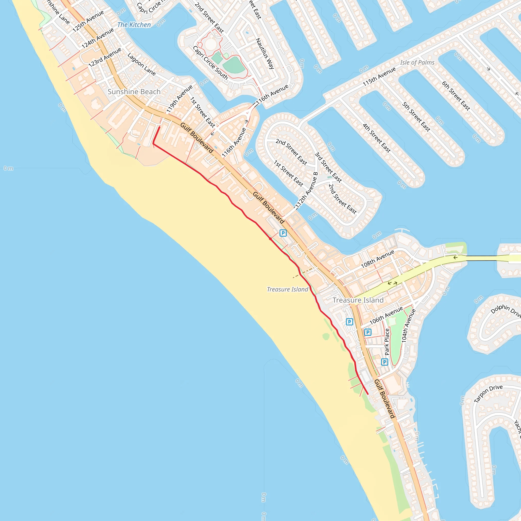 Treasure Island Walk mobile static map