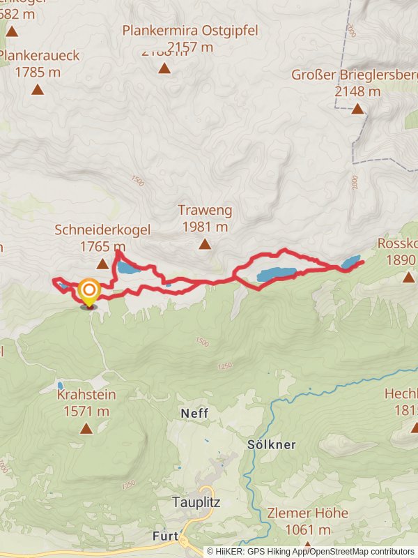 Großsee and Steirersee Lakes Loop mobile static map