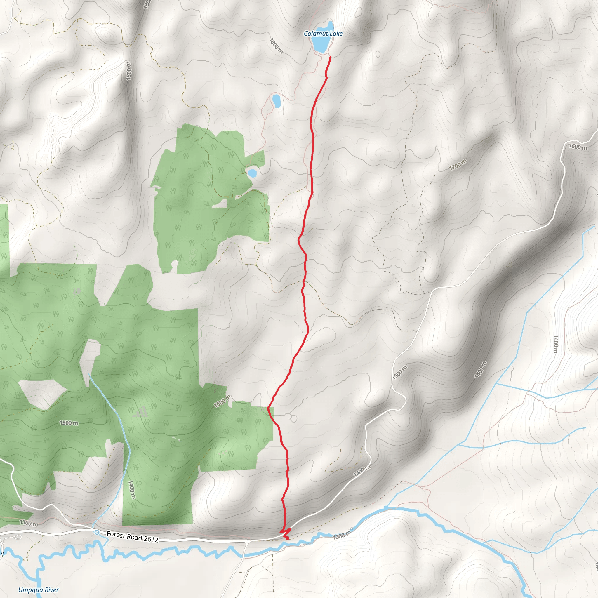 Calamut Lake Way Trail mobile static map