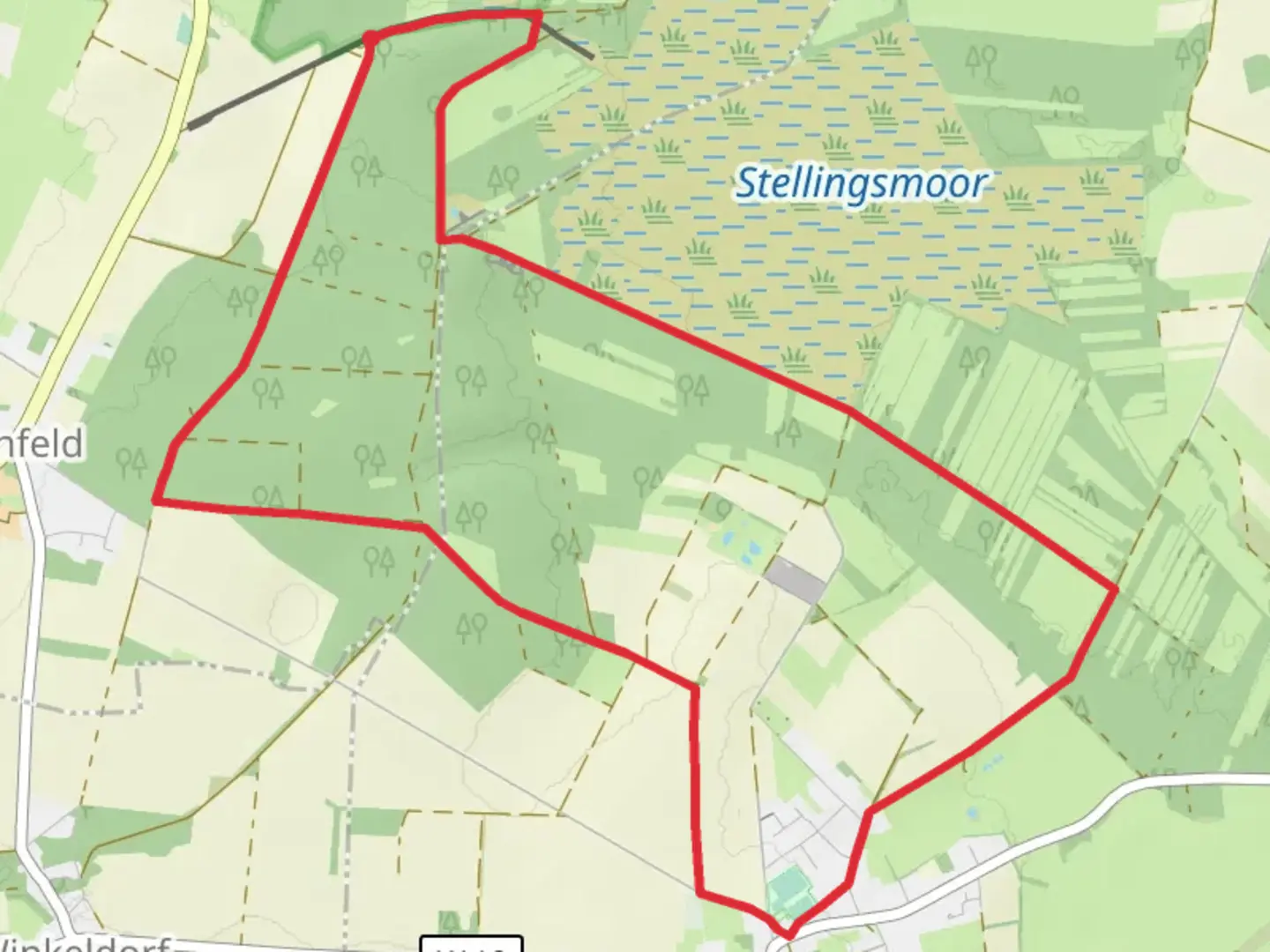 An image depicting the trail Nordpfad Kempowskis Idylle and its surrounding area.