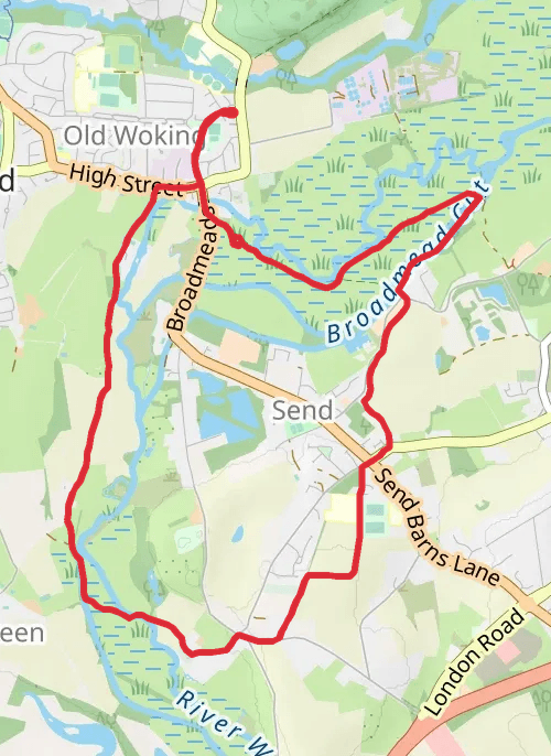 Woking Hiking mobile static map