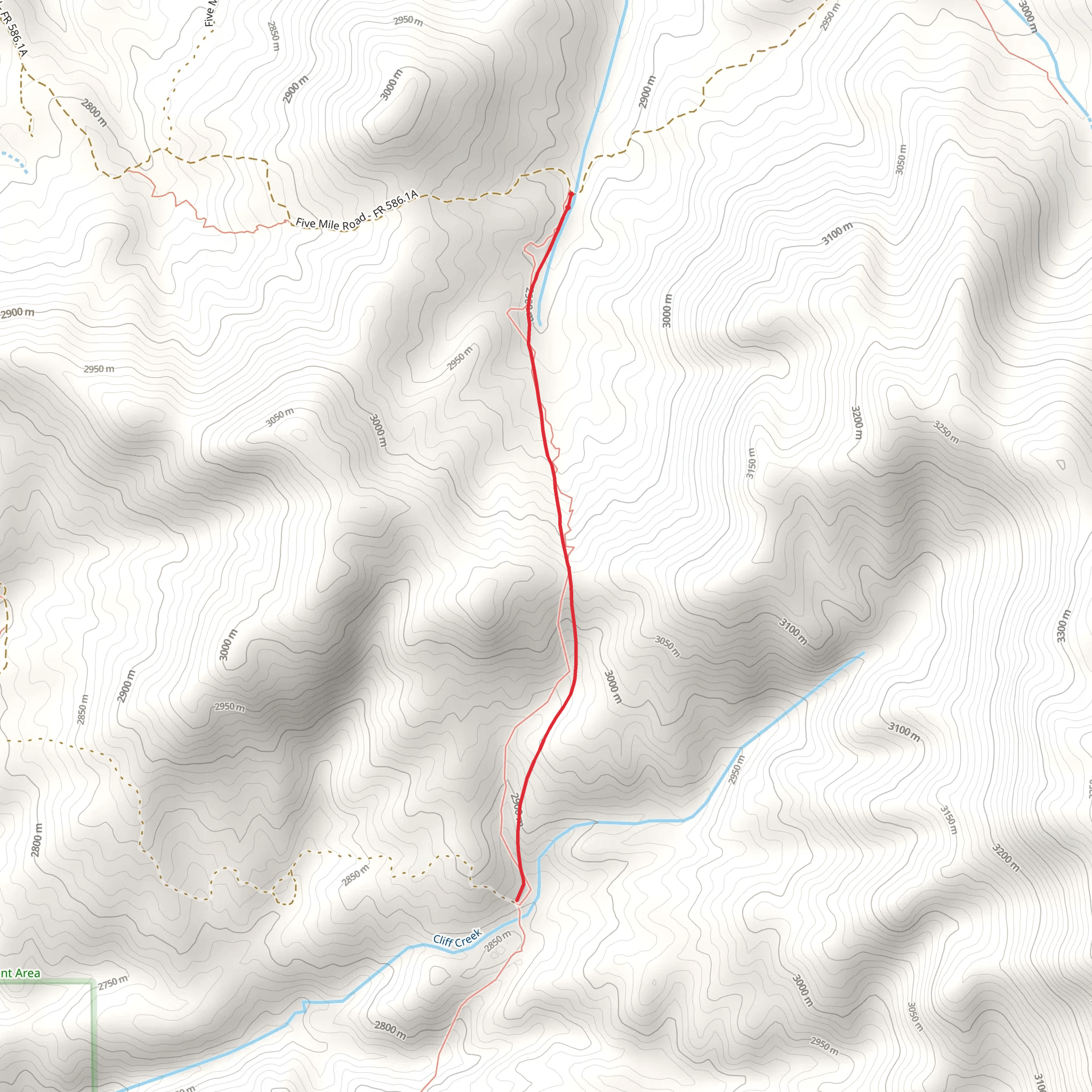 Threemile Creek Trail mobile static map