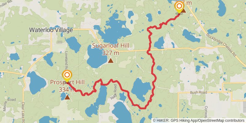 Waterloo-pickney Trail stage 2 Map