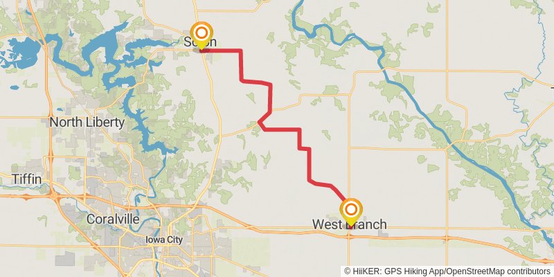 American Discovery Trail North Route stage 131 Map