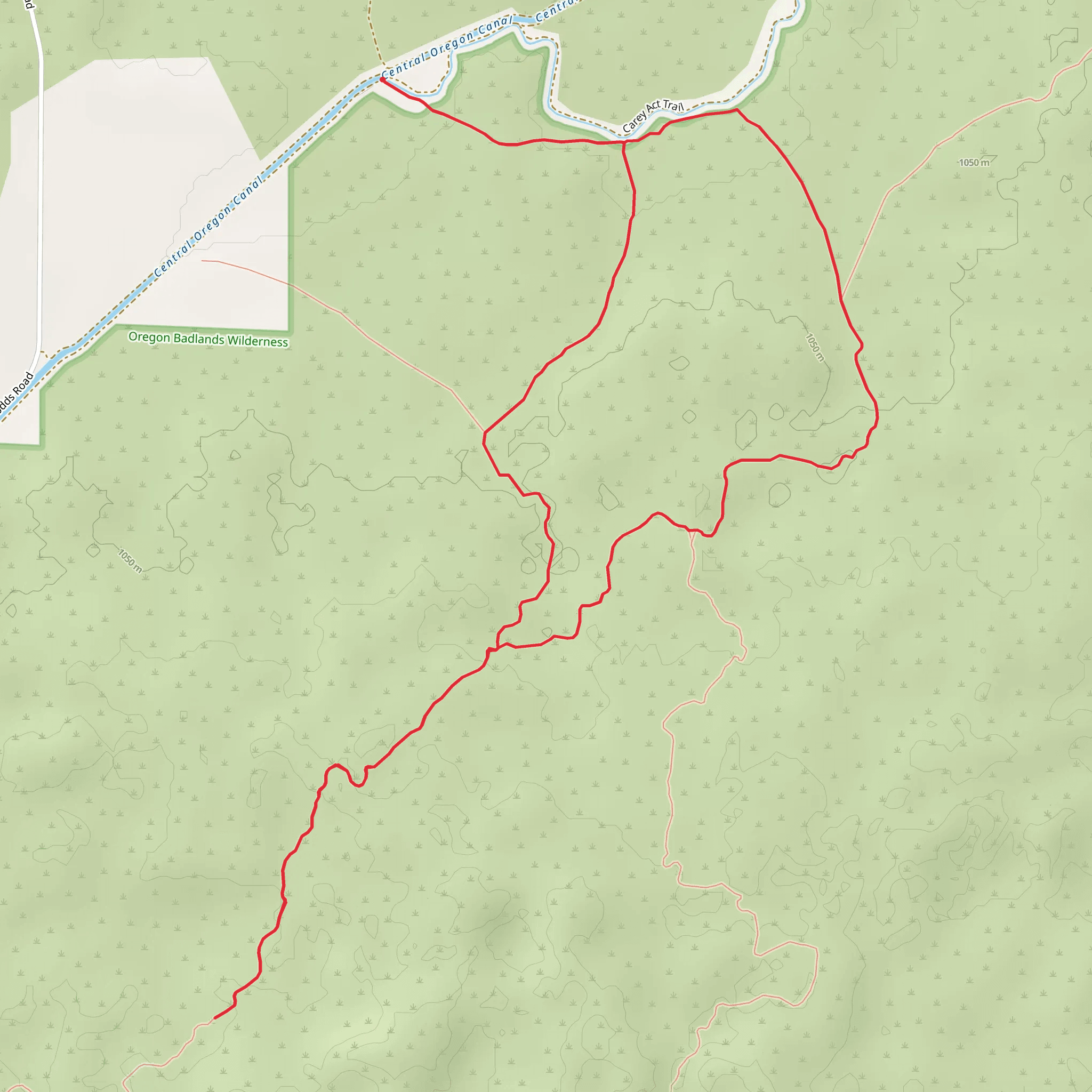 Tumulus and Black Lava Loop Trail mobile static map
