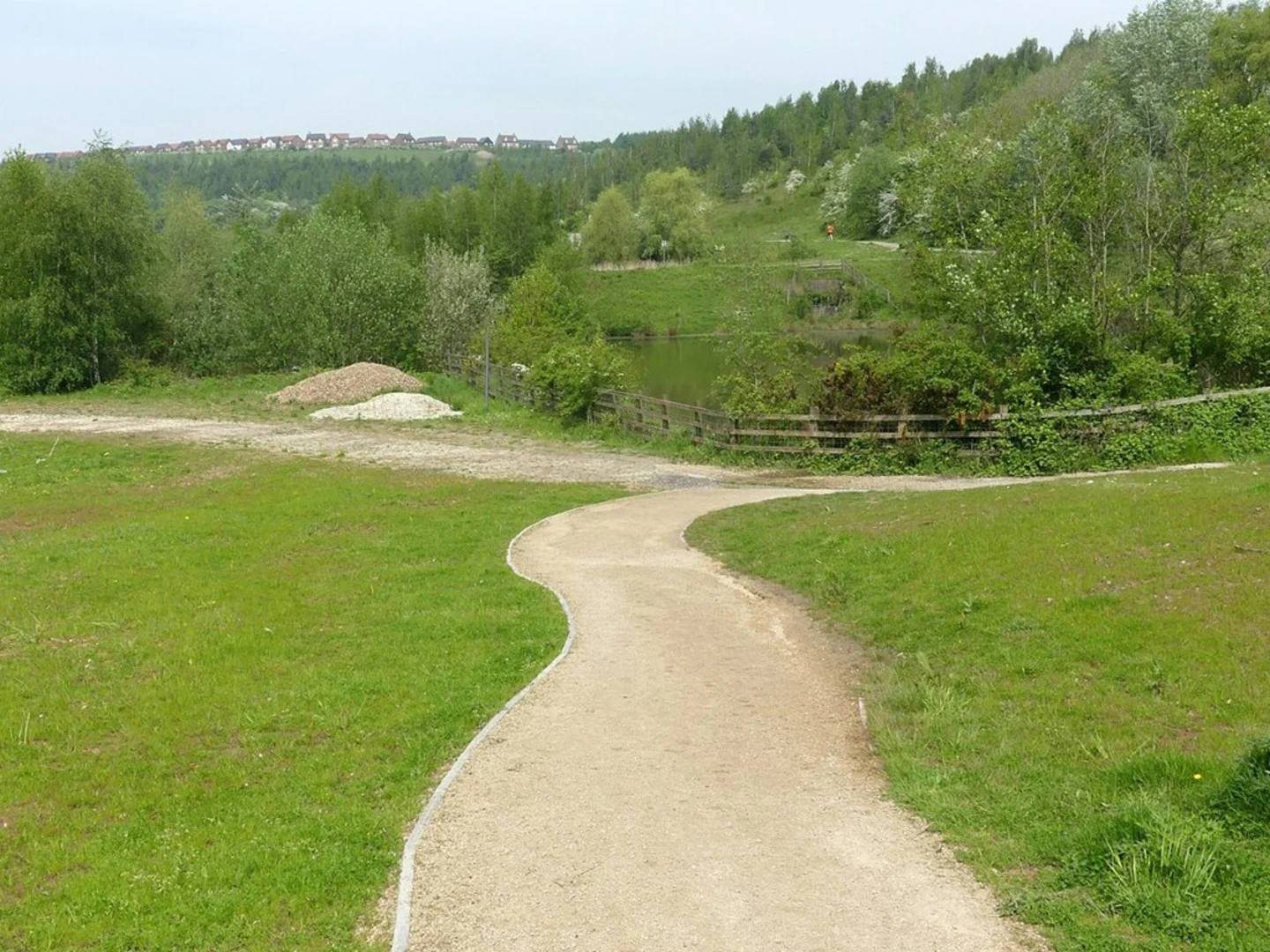 An image depicting the trail Gedling Country Park and its surrounding area.